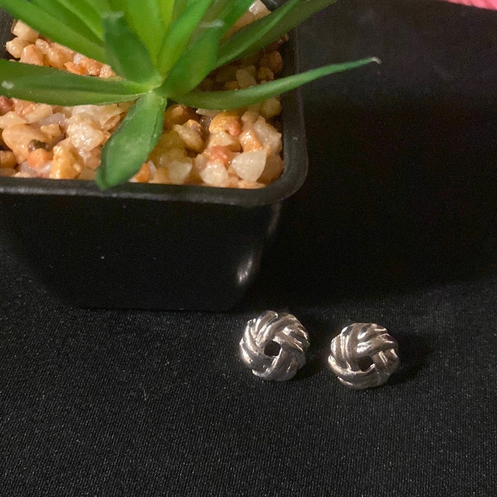 Silver Knot Earrings
